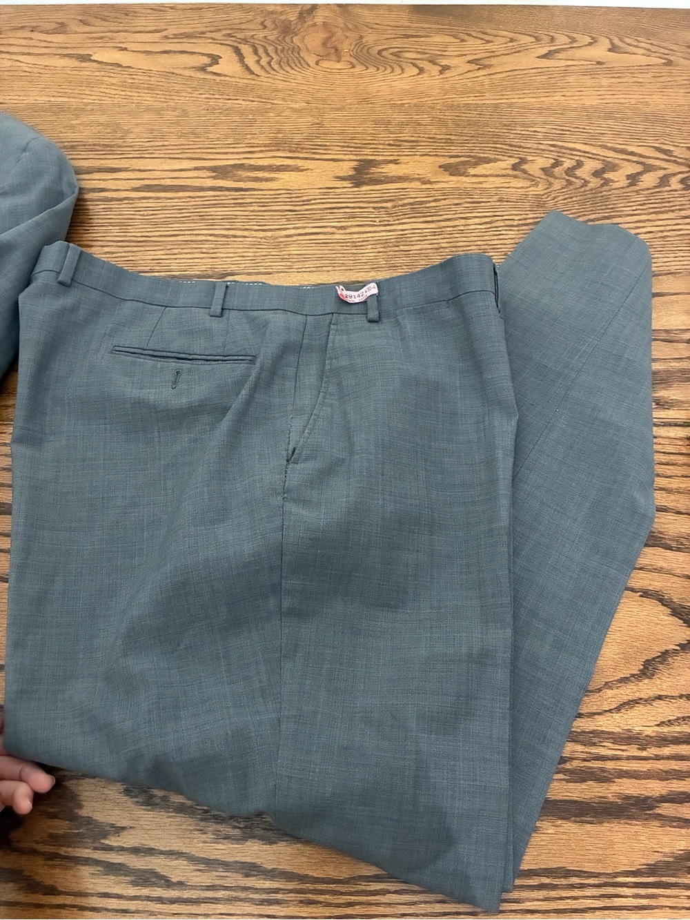 crown & ivy Gray Wool-Blend Dress Pants